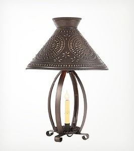 Stamped Tin Lamp
