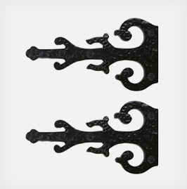 Gothic revival dummy hinge straps