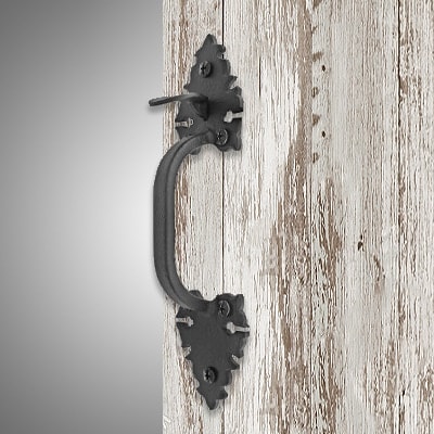 Rim latch door sets for rustic doors