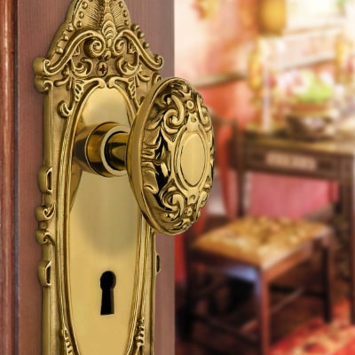 Victorian mortise lock door set