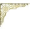 7'' x 9 1/8'' Victorian Style Brass Shelf Bracket