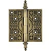 5'' Decorative Antique Brass Finish Steeple-Tipped Door Hinge