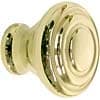 1 3/16'' Round Brass Deco Style Knob