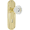 Deco Style Door Set with Fluted Crystal Doorknobs